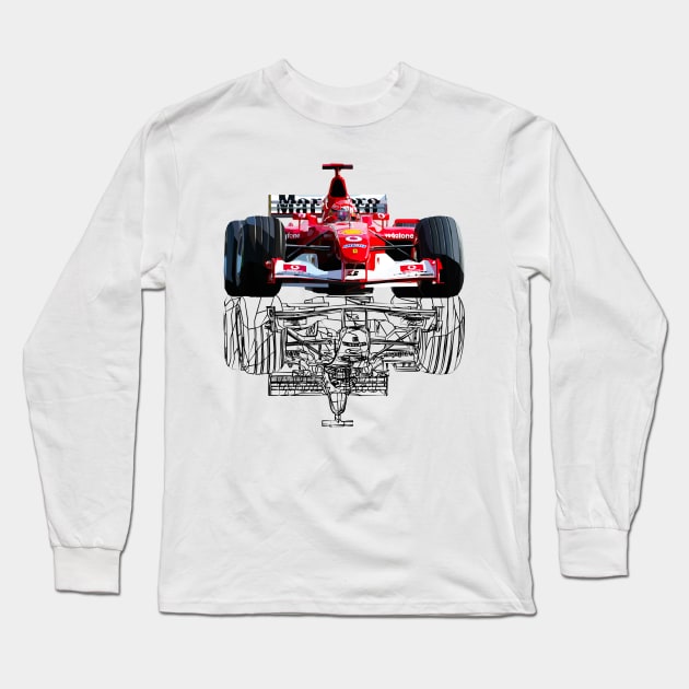 GOAT Race Car Long Sleeve T-Shirt by Worldengine